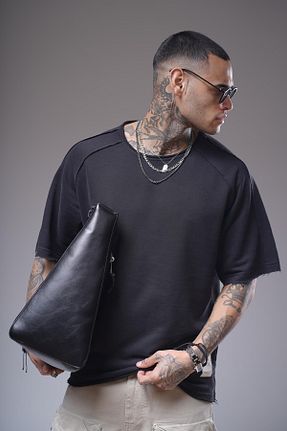 تیشرت مشکی مردانه Relaxed king brich - کد 899513399