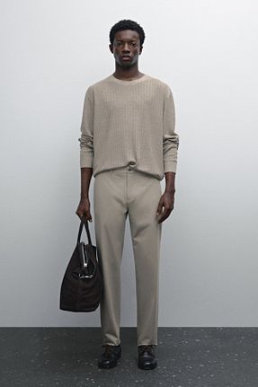 شلوار طوسی مردانه پنبه ای Massimo Dutti - کد 899537116