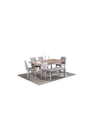 میز ناهار خوری طوسی Açılır-Kapanır Nott Mobilya - کد 899522629