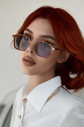 عینک آفتابی آبی زنانه 54 MACERATİ - کد 899542038