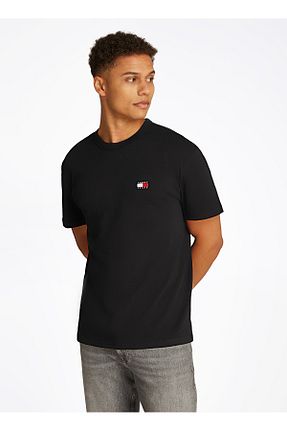 تیشرت مشکی مردانه یقه دوچرخه Tommy Jeans - کد 899556230