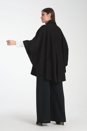 پانچو مشکی زنانه پشمی ŞEYDA ERTEM - کد 900521800