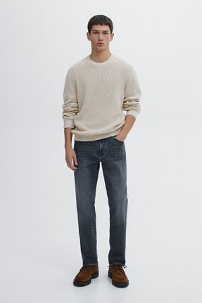شلوار جین طوسی مردانه پاچه تنگ Massimo Dutti - کد 893599676