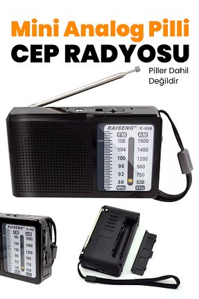 رادیو نوستالژیک مشکی Aksesuarcı - کد 899566254