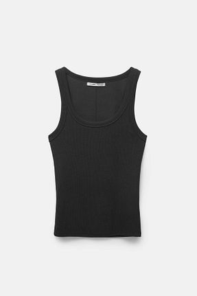تیشرت مشکی زنانه اسلیم فیت Pull & Bear - کد 900497792