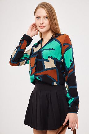 پیراهن فیروزه ای زنانه رگولار armonika - کد 869206392