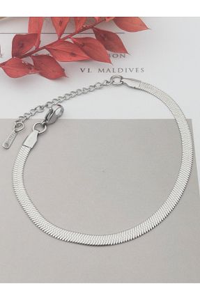 دستبند استیل (فولاد) طوسی زنانه استیل (فولاد) Siya Silver - کد 899578281