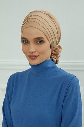 کلاه شنای حجاب قهوه ای زنانه Aisha