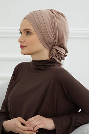 کلاه شنای حجاب قهوه ای زنانه Aisha