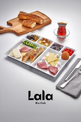 بشقاب سفید ملامین Lala Mutfak - کد 899582077