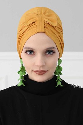 کلاه شنای حجاب زرد زنانه Aisha