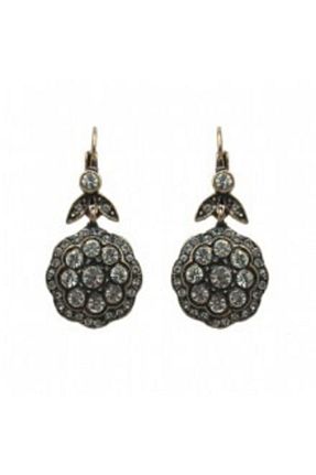 گوشواره جواهر طلائی برنجی Aşina Gümüş - کد 72094918
