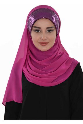 شال صورتی زنانه شیفون Ayşe Tasarım - کد 62689518