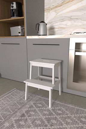 چهارپایه سفید VİLİNZE - کد 898598280