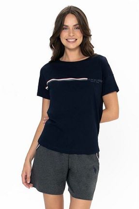 ست لباس راحتی سرمه ای زنانه چاپی U.S. Polo Assn. - کد 899602367