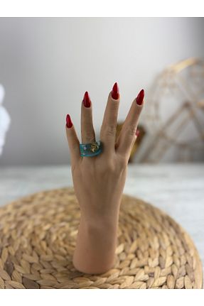 انگشتر جواهر آبی زنانه SEDEF TAKI - کد 899606575