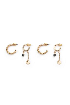 گوشواره جواهر طلائی Twist - کد 899622562
