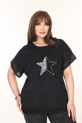 ست بالاتنه و پائین تنه سایز بزرگ مشکی زنانه فاق بلند MJORA - کد 899645292