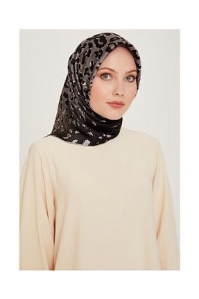 روسری مشکی کرپ ساتن ابریشم Armine - کد 899644281