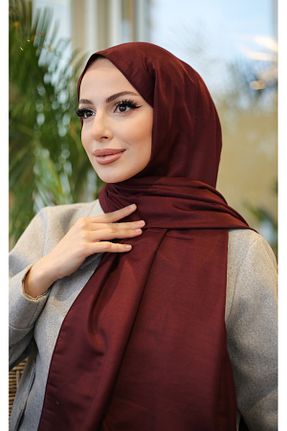 روسری زرشکی پنبه ای efdal şal eşarp - کد 885483963