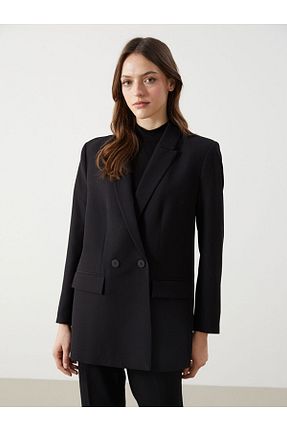 کت بلیزر مشکی زنانه رگولار LC Waikiki - کد 924372504