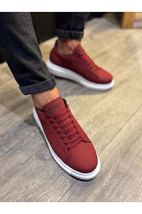 کفش کژوال زرشکی مردانه چرم مصنوعی Shine Leather - کد 901552820