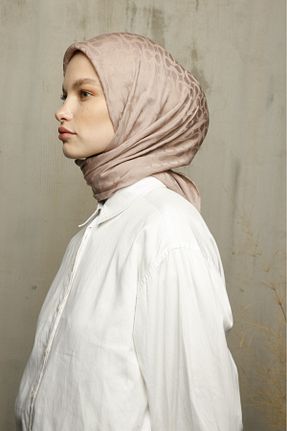 روسری قهوه ای پلی استر VALORSCARF - کد 899681922