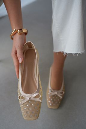 بابت بژ زنانه چرم مصنوعی selinshoes - کد 899684053