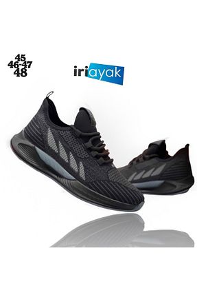کفش اسنیکر مشکی مردانه بدون بند İriayak - کد 899691642