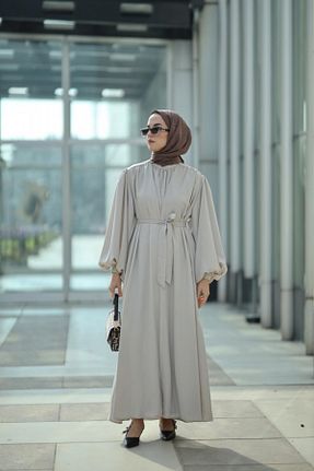 لباس حجاب طوسی زنانه Relaxed NS Moda - کد 899845788