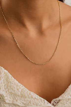 گردنبند طلا زرد زنانه 14 عیار Sefa Gold - کد 900570120