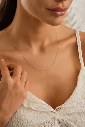 گردنبند طلا طلائی زنانه 14 عیار Sefa Gold - کد 900570218