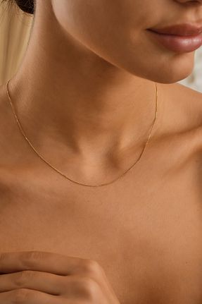 گردنبند طلا زرد زنانه 14 عیار Sefa Gold - کد 900570162