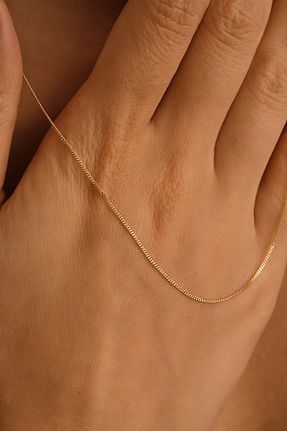 گردنبند طلا طلائی زنانه 14 عیار Sefa Gold - کد 900570218