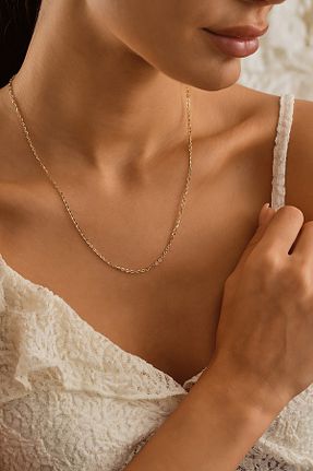 گردنبند طلا زرد زنانه 14 عیار Sefa Gold - کد 900570120