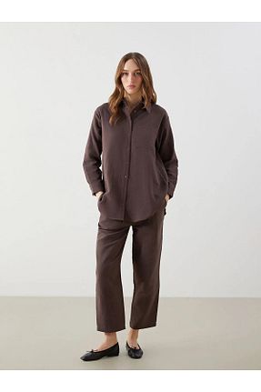 تونیک قهوه ای زنانه جین LC Waikiki - کد 899750493