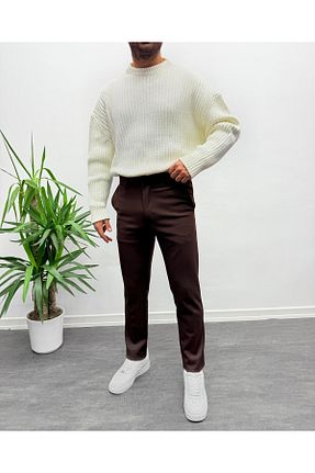 شلوار قهوه ای مردانه پارچه MENOFOURSWEAR - کد 902774530