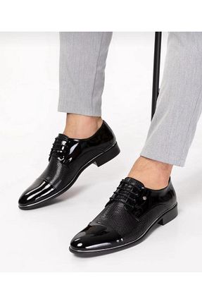 کفش کلاسیک مشکی مردانه چرم لاکی ALP SHOES - کد 899725985