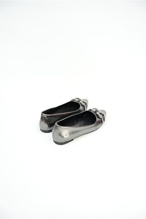 بابت طوسی زنانه چرم لاکی EYMEN SHOES - کد 900593826