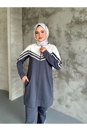 ست گرمکن حجاب طوسی رگولار moda4b - کد 899732488