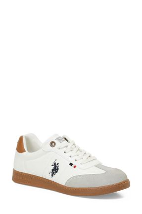 کفش اسنیکر سفید مردانه بند دار U.S. Polo Assn. - کد 896902425