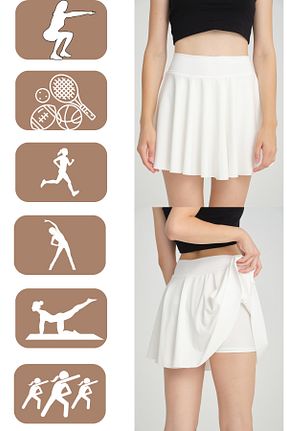 شلوارک ساحلی سفید زنانه لیکرا mrmpro - کد 855676336