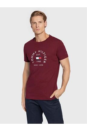 تیشرت زرشکی مردانه رگولار Tommy Hilfiger - کد 888741210