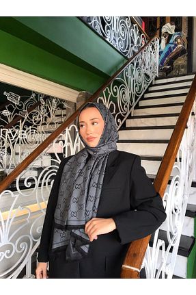 شال مشکی زنانه ابریشم hkpolo - کد 899761752