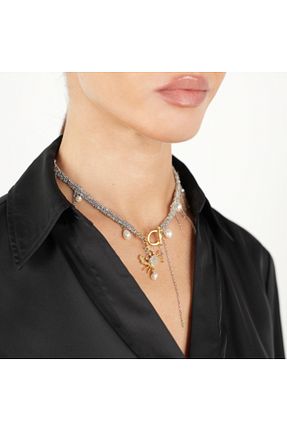 گردنبند مروارید طلائی BELFDESIGN - کد 886368310