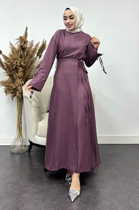 ست بالاتنه و پائین تنه حجاب بنفش زنانه Relaxed Tesettür Diyarı - کد 899770143