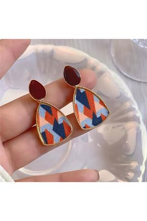 گوشواره جواهر زرشکی Pelin Aksesuar - کد 899773096