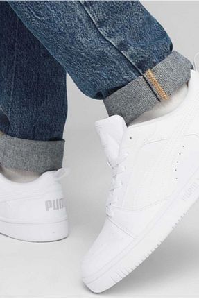 کفش اسنیکر سفید زنانه چرم اصل Puma - کد 766871186