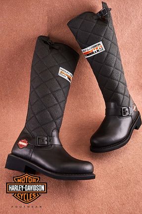 چکمه مشکی زنانه جیر Harley Davidson - کد 1263583