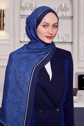 شال آبی زنانه ویسکون Levidor - کد 899810164